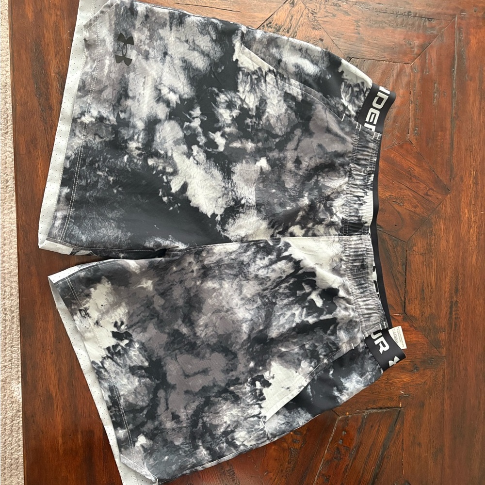 Under Armour Black and Gray Athletic Shorts